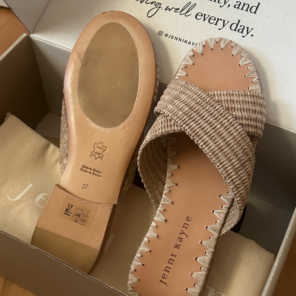 Jenni Kayne Raffia crossover sandal